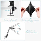 Condenser Microphone Bundle Shock Mount with Adjustable Boom Arm Sound Card