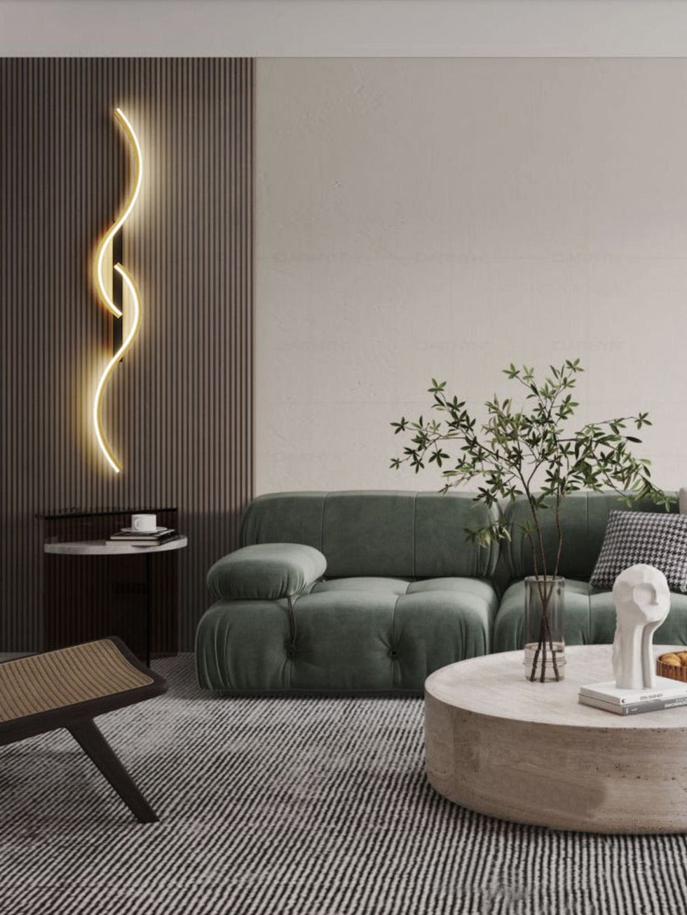 Modern LED Wall Light Fixture - Elegant Swirl Design