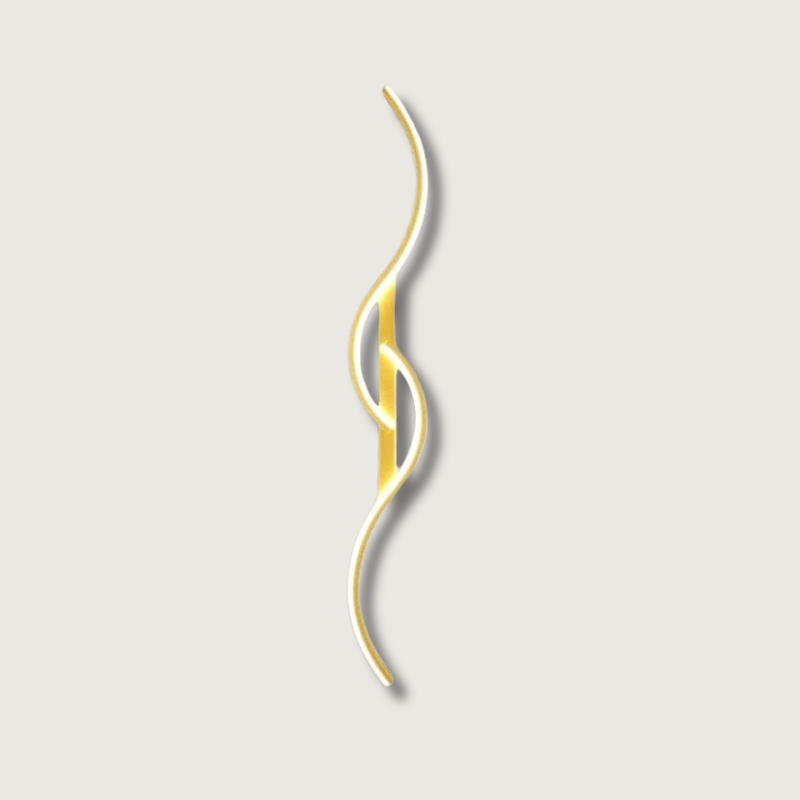 Modern LED Wall Light Fixture - Elegant Swirl Design