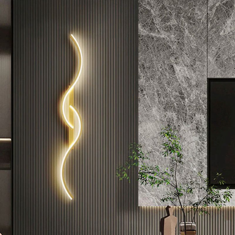 Modern LED Wall Light Fixture - Elegant Swirl Design