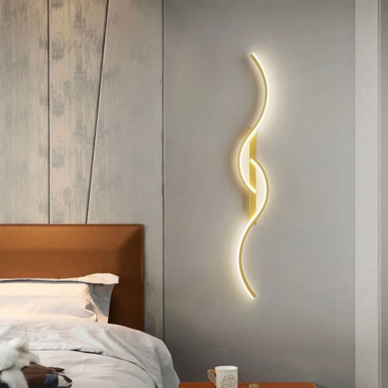 Modern LED Wall Light Fixture - Elegant Swirl Design