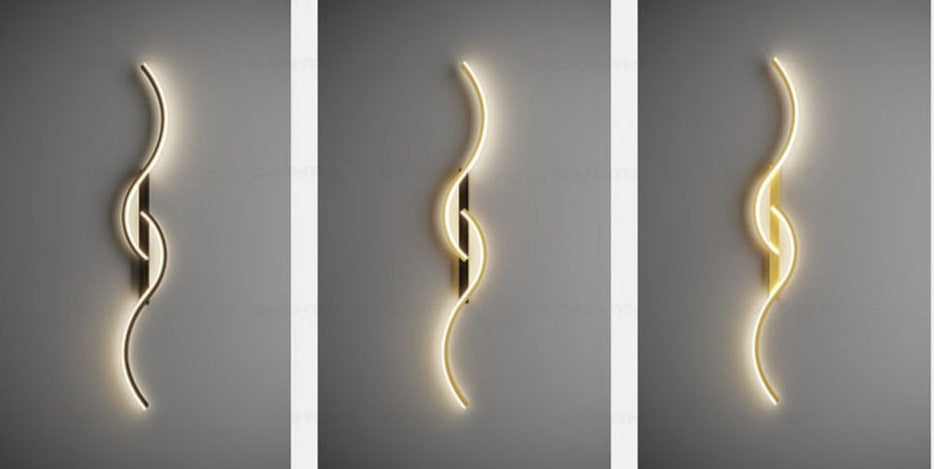 Modern LED Wall Light Fixture - Elegant Swirl Design