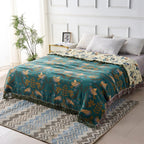 Cooling Throw Blanket Reversible Decorative Layered