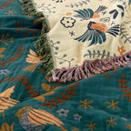 Cooling Throw Blanket Reversible Decorative Layered