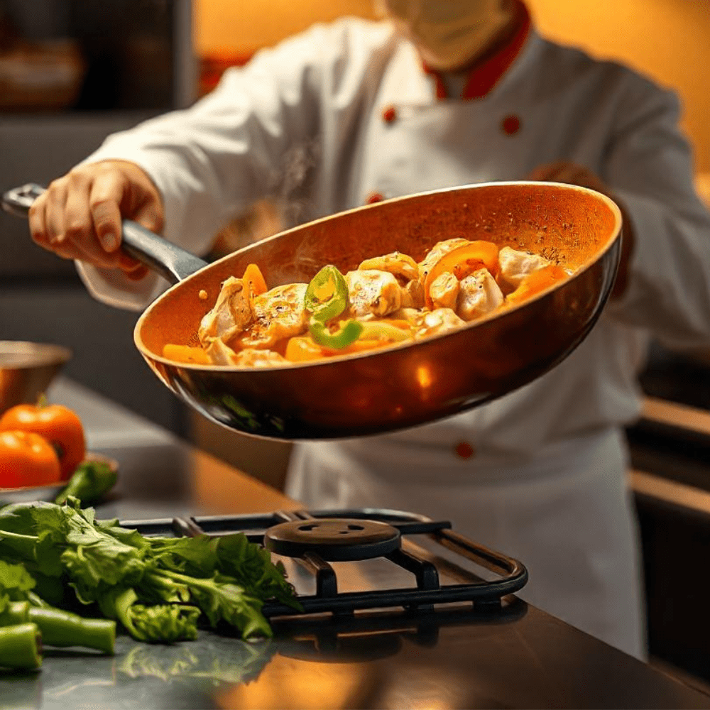 Copper Cookware - Non-stick pan with even heat
