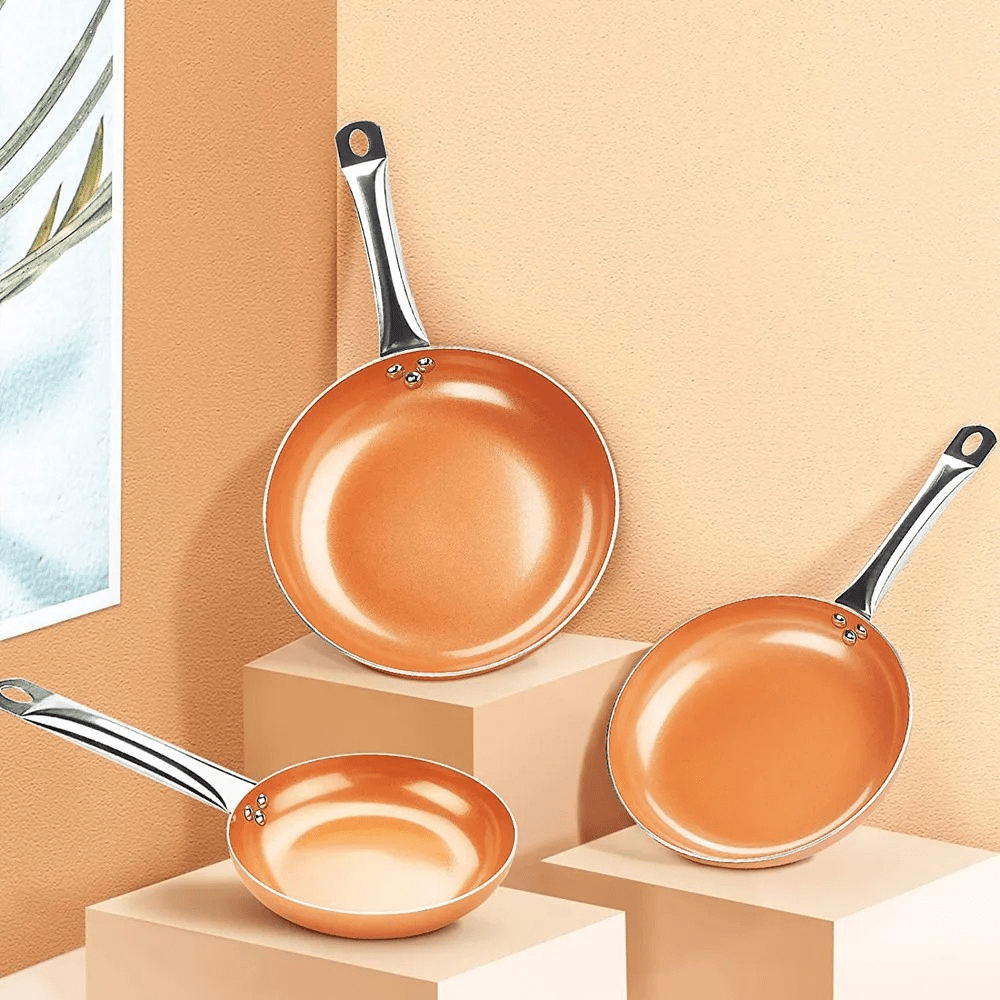 Copper Cookware - Non-stick pan with even heat