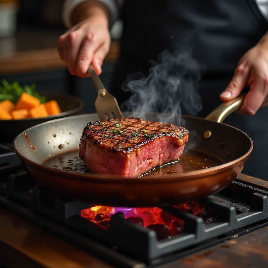 Copper Cookware - Non-stick pan with even heat
