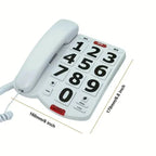 Corded Landline Telephone with Big Buttons for Seniors Home Phone