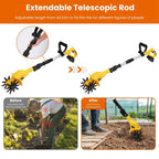 Cordless Electric Garden Tiller Cultivator With 20V Rechargeable Battery