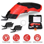 Cordless Electric Scissors Automatic Shears Cutting Tool with Rechargeable Battery 2 Replaceable Blades 10000RPM Fabric Cutter