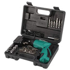 Cordless Electric Screwdriver Set with 45 Drill Bits and Carrying Case