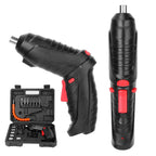 Cordless Electric Screwdriver Set with LED Work Light USB Rechargeable