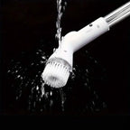 Cordless Electric Spin Scrubber with 6 Brush Heads and Adjustable Long Handle