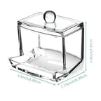 Cotton Swab Holder Cotton Ball Dispenser Organizer Clear  Storage Containers