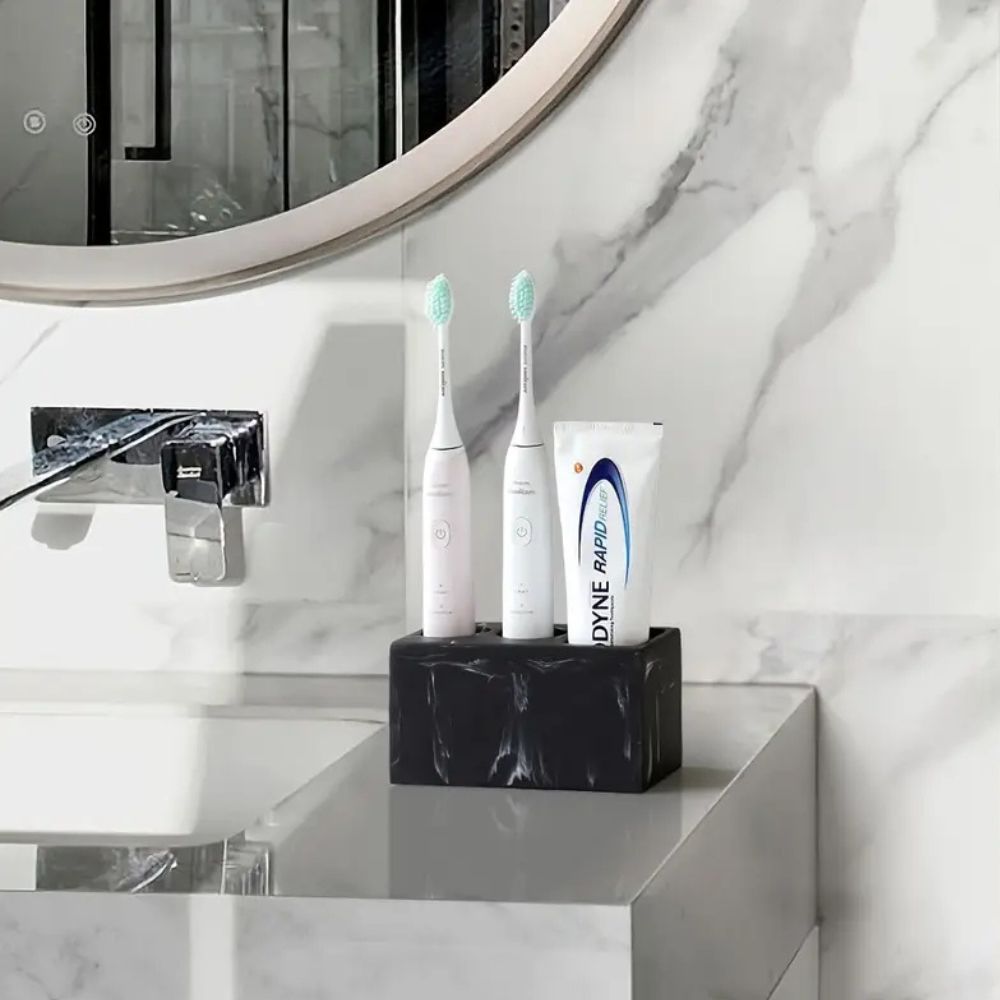 Resin Couple Toothbrush Stand