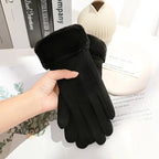 COZELLE – Thick Suede Touchscreen Gloves for Cold Days