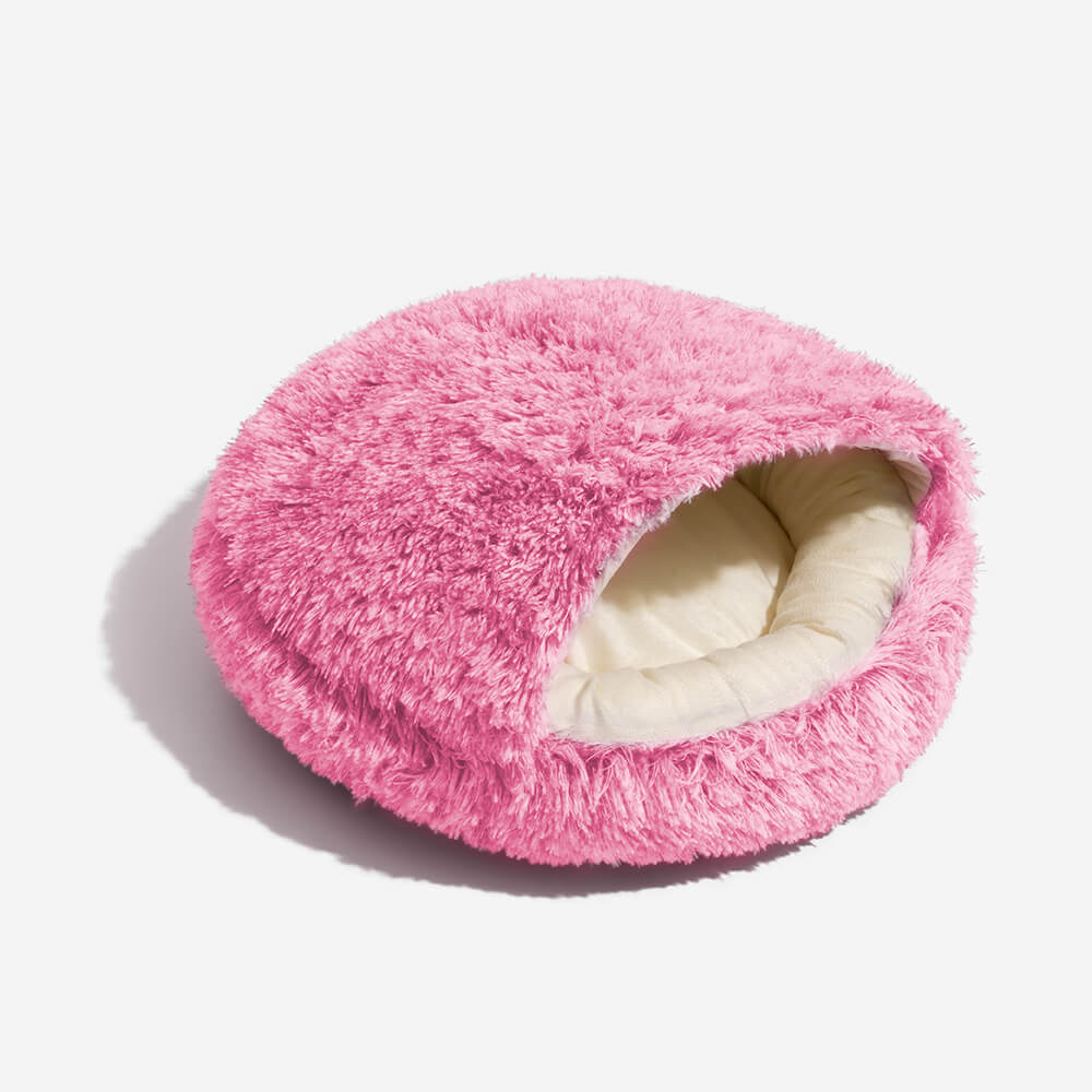 Semi-Enclosed Pet Burrow Bed - Soft Cotton Fabric