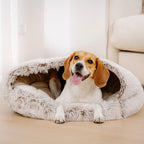 Semi-Enclosed Pet Burrow Bed - Soft Cotton Fabric