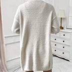 Cozy Women's Fleece Long Sleeve Cardigan Lounge Set, V Neck Tank Top and Shorts