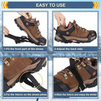 Crampons Snow Ice Stretch Slip-On Design