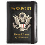 Creative Passport Holder Cover With 3D Metal Badge