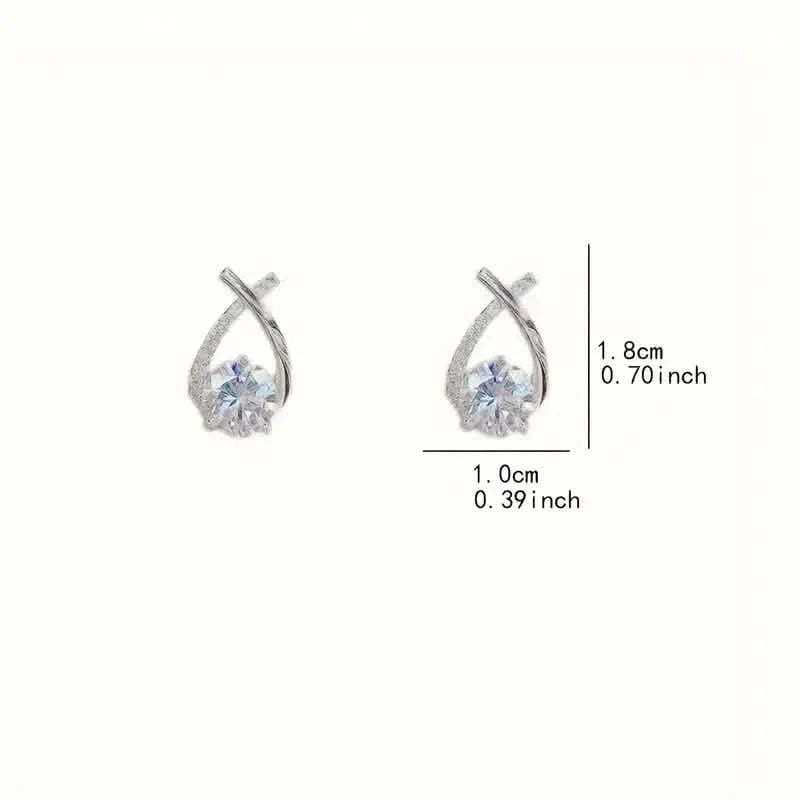 Creatively Designed Cross Earrings With Sparkling Zirconia for Women