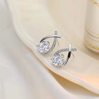 Creatively Designed Cross Earrings With Sparkling Zirconia for Women