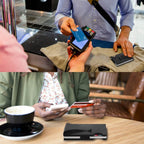 Credit Card Holder with Cash Clip Carbon Fiber RFID Blocking Scan for Men