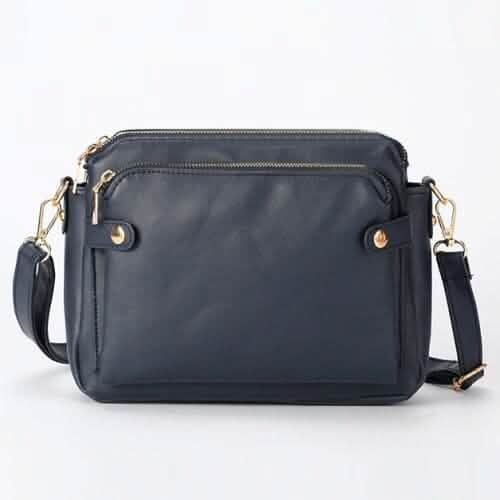 Crossbody Leather Shoulder Bag and Clutch
