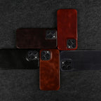 Crownline Leather iPhone Case In Genuine Cowhide Handmade