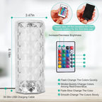 Crystal Diamond Rose Table Lamp