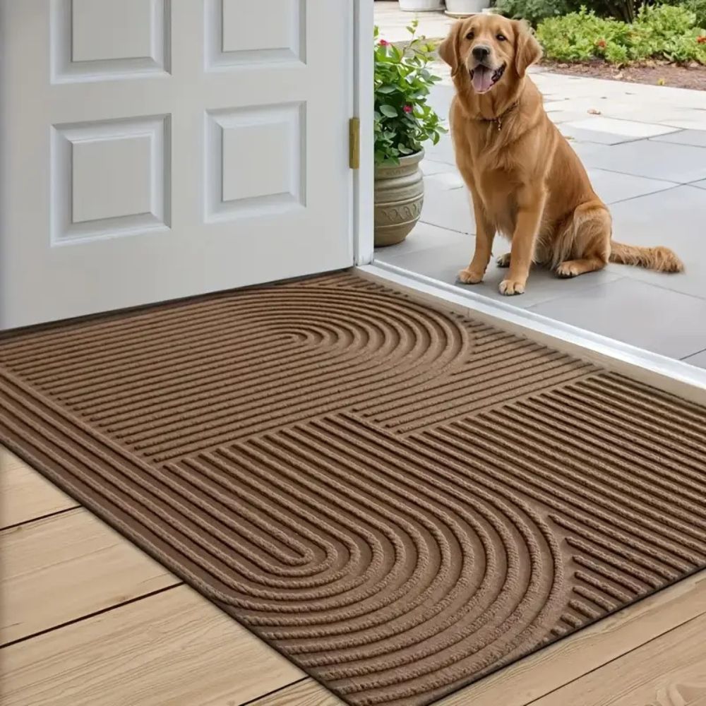 Striped Curve Entryway Mat