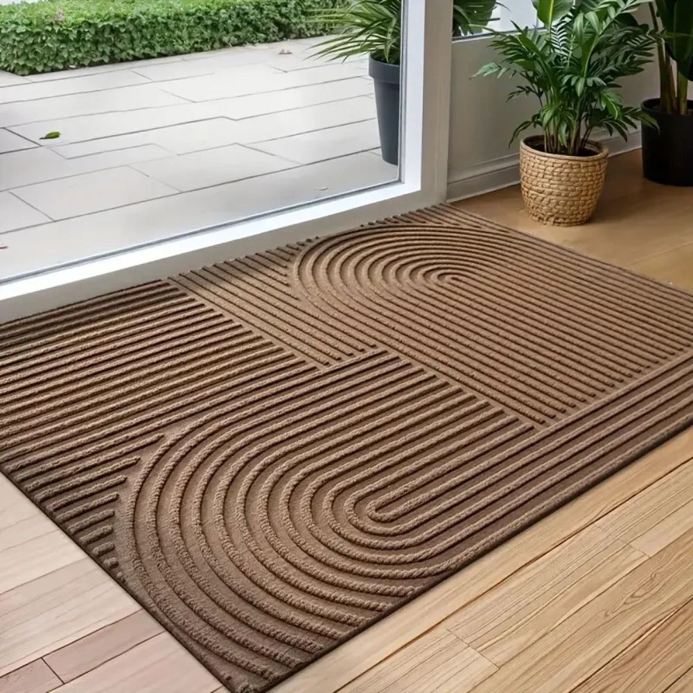 Striped Curve Entryway Mat