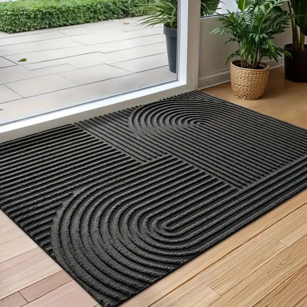 Striped Curve Entryway Mat