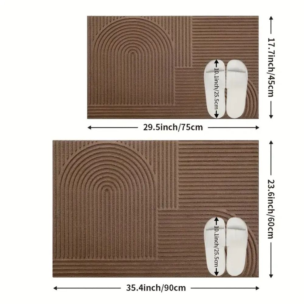Striped Curve Entryway Mat