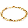 Cute 18K Gold Mariner and Cuban Link Anklet