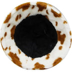 Cute Cow Print Fuzzy Bucket Hat