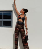 Women's 2-Piece Swimsuit Set – Sleeveless Top & Wide-Leg Pants