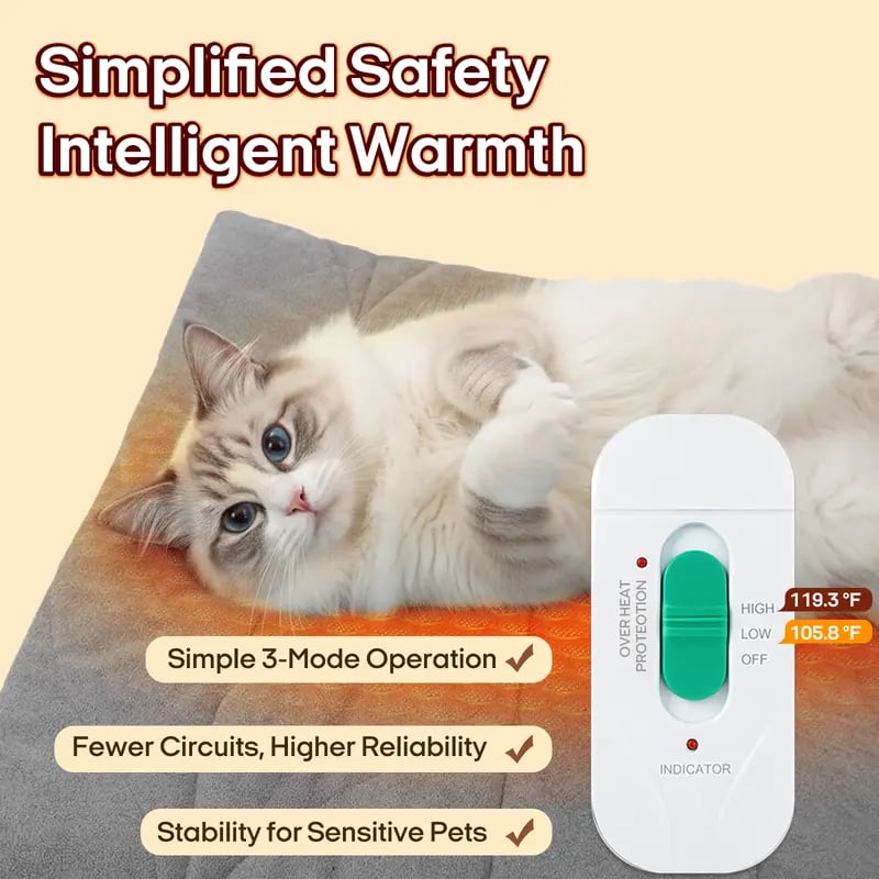 Heated Pet Pad for Dogs & Cats
