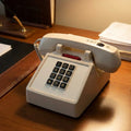 Med-Pat D2600C Retro Corded Desk Phone – Beige Analog Landline with Volume & Hearing Aid Support