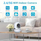 2-Pack: Wireless Security Cameras – 355° Rotation, Night Vision, Motion Detection, Two-Way Audio