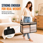 2‑Pack Heavy‑Duty Clear Plastic Storage Box with Hinged Lid