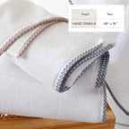 Cotton Border-Stitched 6-Piece Towel Set - Valery Collection
