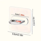 4-Pack Clear Adhesive Utility Hooks