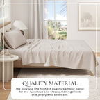 Viscose from Bamboo & Cotton Blend Jersey Knit Sheets