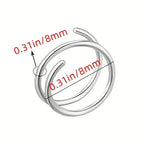 Stainless Steel Double Helix Nose Ring – 14K Gold Plated Hot Style Piercing Jewelry for Women