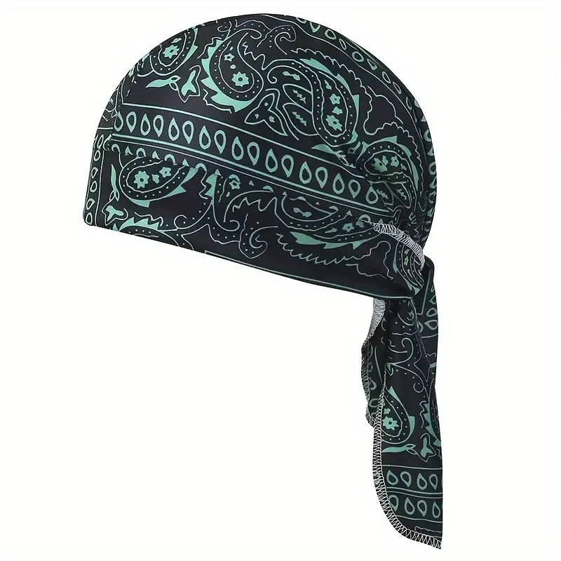 Paisley Pattern Durag Adjustable Head Wrap, Breathable Quick-Dry Helmet Liner
