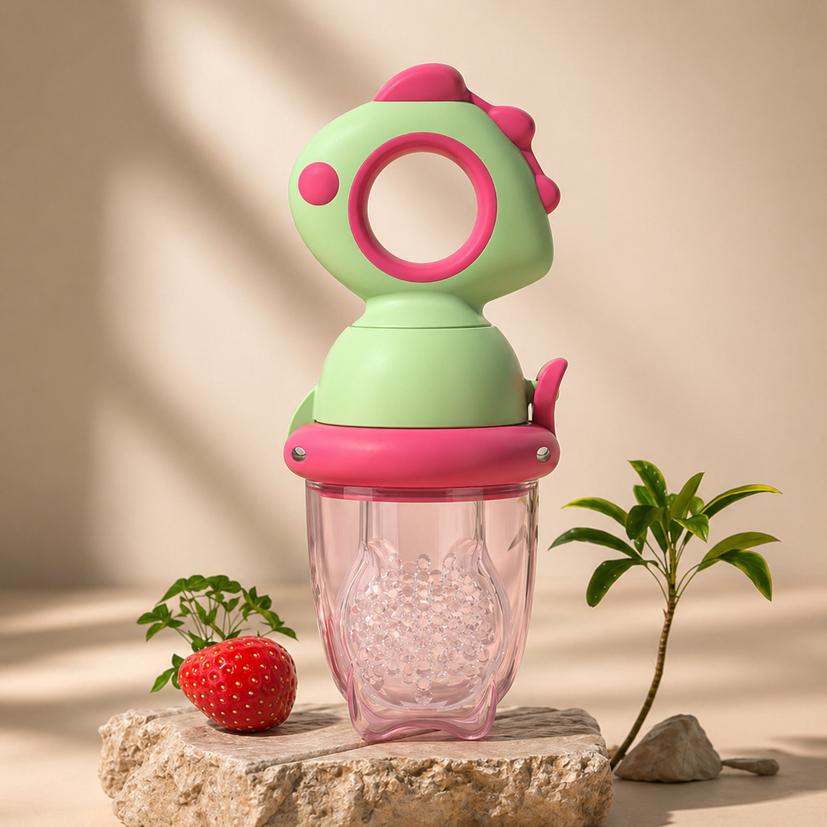 Baby Fruit Feeder with Silicone Teether