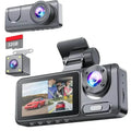 1080P Triple Dash Cam Front, Inside and Rear with 32GB Card, Night Vision, HDR & More