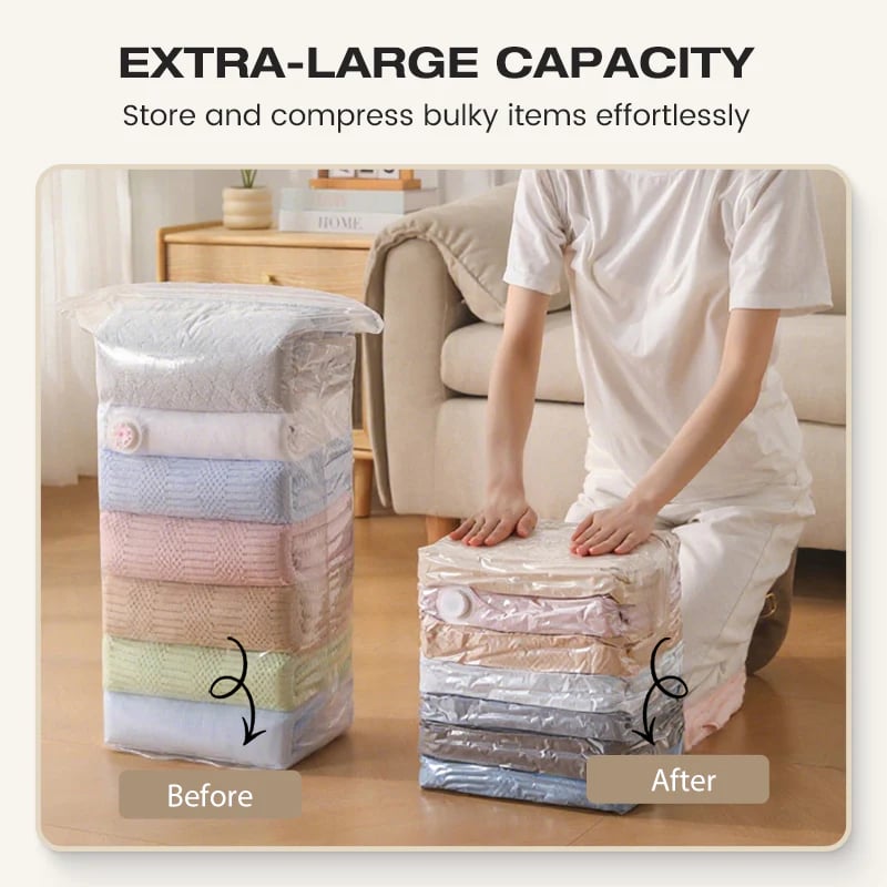 Large-Capacity Vacuum Bags – No Pump Needed!